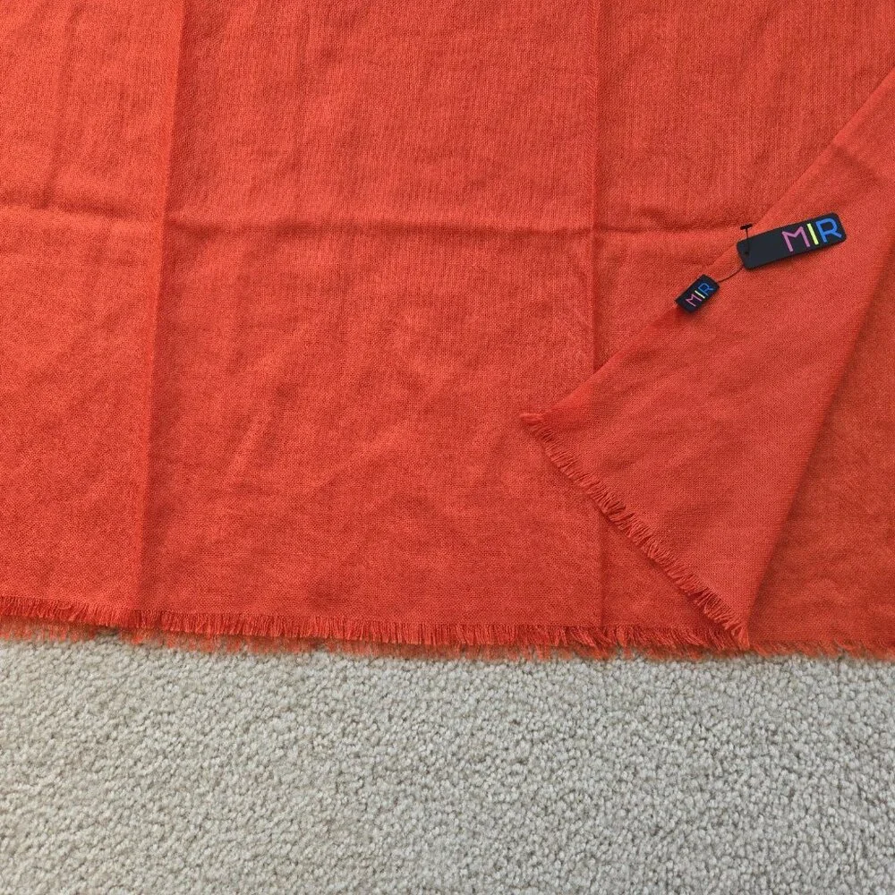 MIR Rusty Orange Cashmere Scarf NWT